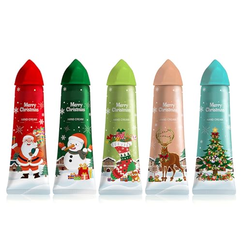 EUYKQNOI 5 Pack Christmas Hand Creams Gift for Dry and Cracked Ha...