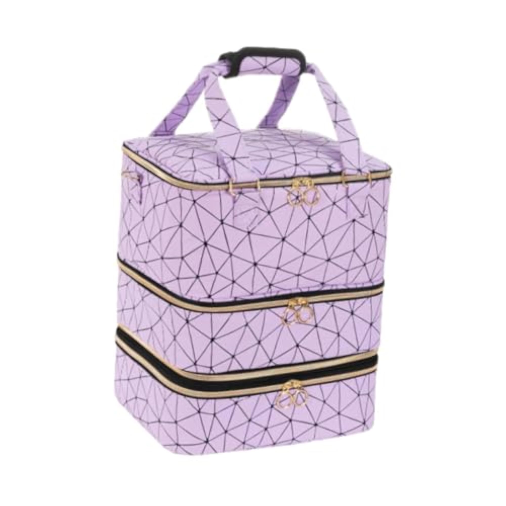 3 Layer PU Portable Nail Polish Organizer Case