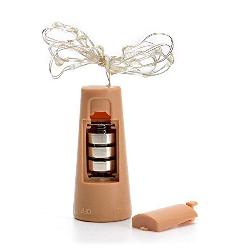 Image of Lexton Decorative Wine Bottle Cork Light | 20 LED, Battery Powered, 2 Meter Long, IP65 Protection |Copper Light Suitable for Home Decor, Diwali, Christmas, Party, Lawn (Pack of 8, Warm White)