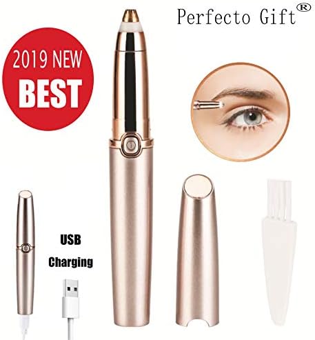 Rechargeable Eyebrow hair Trimmer Epilator for Women, Eye brow Remover Painless Facial Brows Hair Removal with LED Light for Good Finishing and Well Touch As Seen on TV