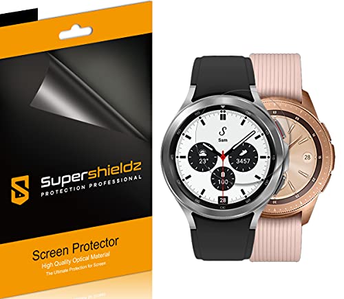 Supershieldz (6 Pack) Designed for Samsung Galaxy Watch 4 Classic (42mm) / Galaxy Watch (42mm) Screen Protector, High Definition Clear Shield (PET)