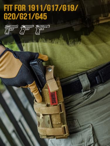 Image of OneTigris Right-Handed Nylon Pistol Holster, Belt & MOLLE Compatible