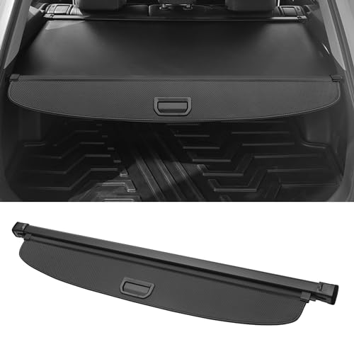 Motoforti Car Retractable Cargo Cover for Toyota RAV4 2019-2024 Rear Trunk Parcel Shelf Luggage Security Shield Shade, Black Carbon Fiber Pattern