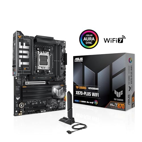 TUF GAMING X870-PLUS Scheda madre WIFI ATX, 16+2+1(80A) stadi di alimentazione, DDR5, PCIe 5.0, GPU di nuova generazione, 4 slot M.2, WiFi 7, USB4 20 Gbps anteriore con PD Fast Charge, Aura Sync - Scheda madre - Immagine 4