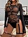 NewBull Women's Sexy Strappy Lingerie Set Hollow Out Harness Bra and Garter Belt Set Wide Straps Elastic Gothic Underwear Push-up Bras Bandage Suspenders + G-string Black