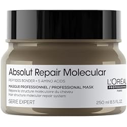 L’Oréal Professionnel Absolut Repair Molecular Hair Mask 250ml, For Extremely Damaged Hair, Rinse off hair treatment, Molecular Bond Repair, Instant smoothness & shine