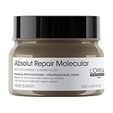 L’Oréal Professionnel Absolut Repair Molecular Hair Mask 250ml, For Extremely Damaged Hair, Rinse off hair treatment, Molecular Bond Repair, Instant smoothness & shine