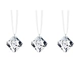 Swarovski Strass Crystal Prism set 3, Crystal Clear Ball Pendant 20mm Faceted Ball-Form Prisms Crystal Ornaments Sun Catcher Rainbow Maker