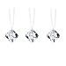 Swarovski Strass Crystal Prism Set 3, Crystal Clear Ball Pendant 20mm Faceted Ball-Form Prisms Crystal Ornaments Sun Catcher Rainbow Maker