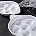 Bamboo's Grocery LoKii 6 Holes 2 Pack Ceramic Escargot Dish, Ceramic Snail Dish with Handles, Escargot Dish Diet Plates, White, 6 Inches, Medium