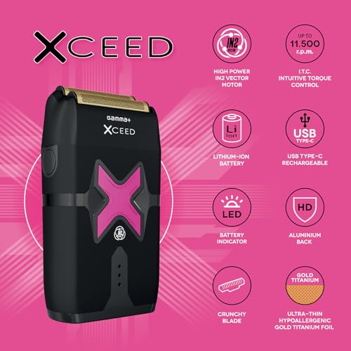 Rasoir Électrique Barbe Cheveux GAMMA+ XCEED Moteur Vector USB Type C - 2