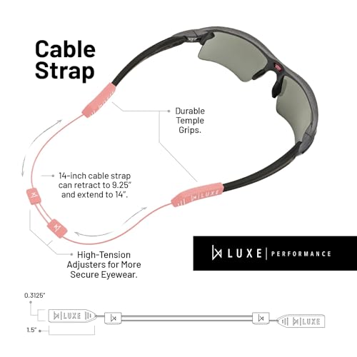 Image of Glasses Strap- Eyewear Retainer, Sunglasses Strap, Eyeglasses Strap, Adjustable Cable Straps, Glasses Holder