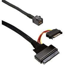 U.2 NVMe to MiniSAS Cable with SATA Power Connector for 2.5" U.2 NVMe SSD, SFF-8643 to SFF-8639 Cable SI-CAB40120