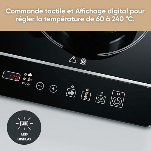 SEVERIN Double plaque à induction 3 400 W, Plaque de cuisine double pour une cuisson rapide des aliments, Plaque en revêtement vitrocéramique avec thermostat réglable jusqu’à 240°C, Noir, DK 1031