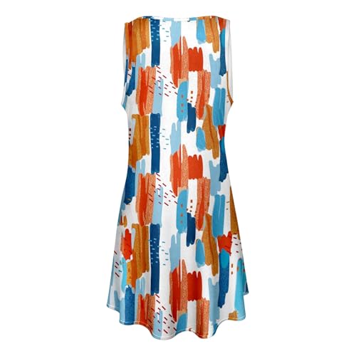 Robe boutonnée sans manches fleurie et sa coupe ample fluide