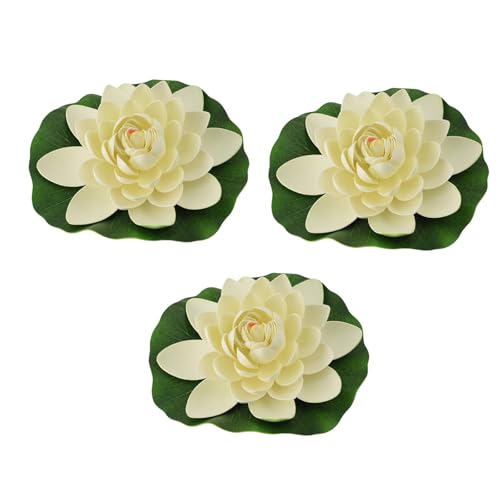 JUYAXIN Nénuphars artificiels en plusieurs couleurs pour l'intérieur et l'extérieur, parfaits pour les étangs, les tables de bassin, les fleurs décoratives nécessitant peu d'entretien