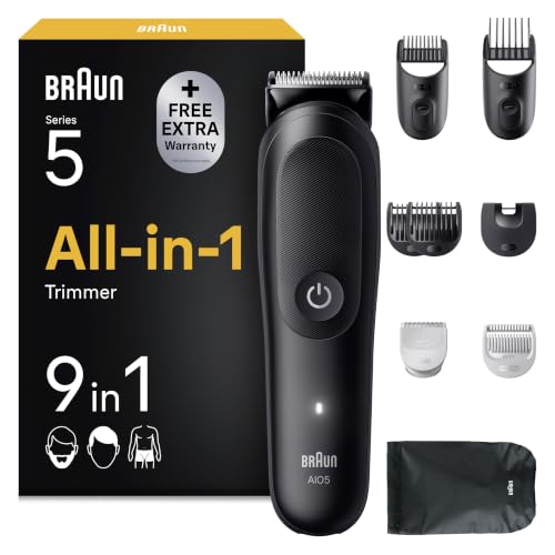 Braun Rifinitore All-in-One Serie 5 Rasoio Elettrico,Accessori AIO5540 Nero