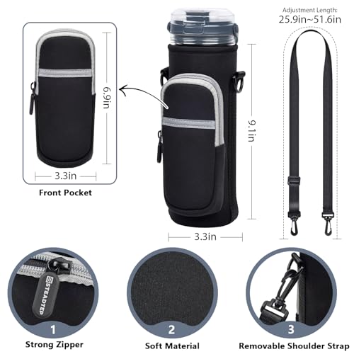 Steadtep Storage Case Bag Compatible with Ninja BC151NV/BC151WH/ BC151ND/ BC151PK/ BC151LD/ BC151BK Blast Portable Blender, Cordless Mini Blenders Holder with Front Pocket for Accessories-Box Only