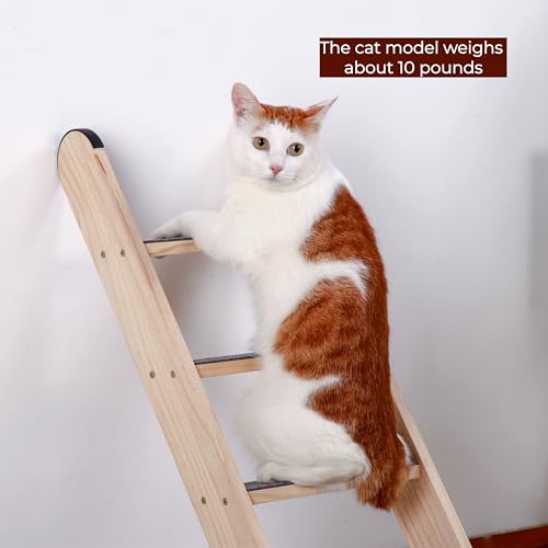 Escalera para gatos de madera sólida 31.5 pulgadas miniatura 5