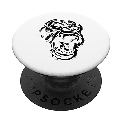 Angry Gorilla Silverback Imagen Imagen Gorilas Tatuaje Arte PopSockets PopGrip: Agarre intercambiable para Teléfonos y Tabletas