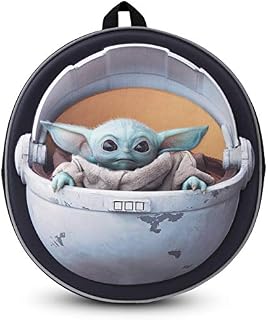 Disney® Official Baby Yoda 3D Backpack Mandalorian Grogu The Child | Licenced School Travel Bags Baby Yoda in Carriage | Exclusive Kids Boys Girls Youth Adult Rucksack Bag Gift