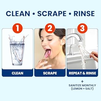 Copper Tongue Scraper - Metal Oral Hygiene Tool for Kids, Reusable Mouth Scraper & Cleaner, Premium Copper Design, Fresher Breath & Debris Removal, Travel-Friendly, USA-Based Seller - 4-PACK