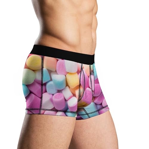 Colorful Marshmallows Candy Mens Boxer Briefs Underwear Shorts Trunks Stretch Breathable Underpants4