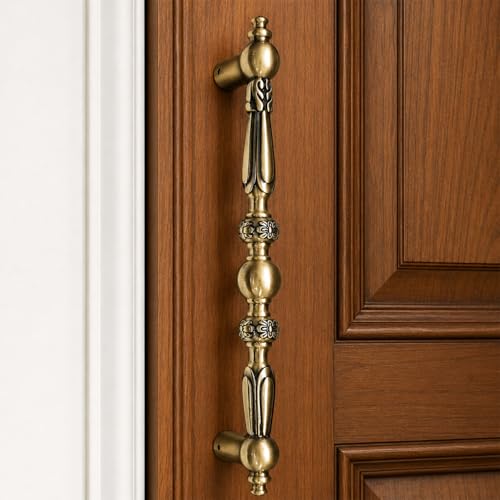 Image of VOLO Main Door Handle /Door Handles for Main Door /Glass Door Handle /Pull Handles, for Home /Office /Hotels (Antique Brass)(Rajwadi Handle) (12 inch (300mm), 1)