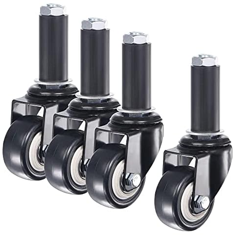 uxcell Swivel Stem Caster 2" 88Lbs Load Capacity, PVC, Pack of 4 Cover