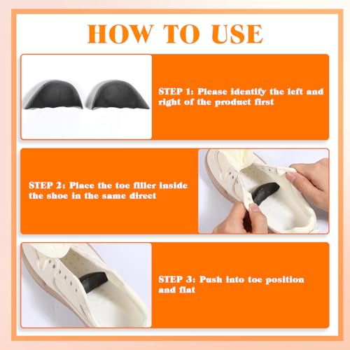 3 PCS rellenos ajustables para zapatos, esponja suave miniatura 3