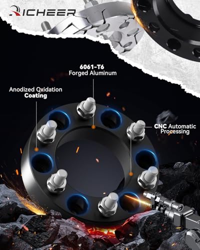 Image of Richeer 1.5 inch 6x5.5 Wheel Spacers for Silverado Suburban Sierra 1500