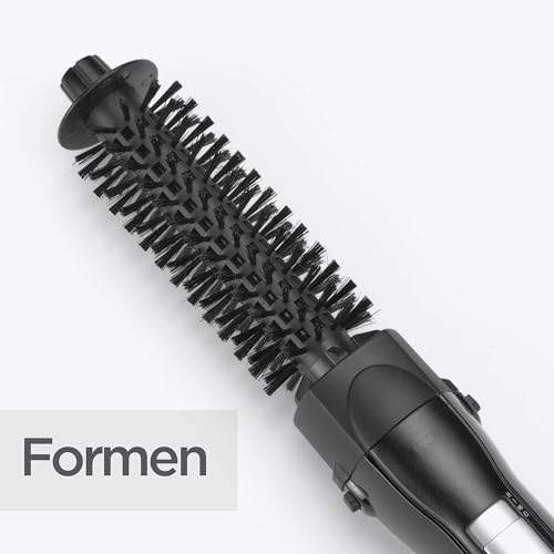 BaByliss Shape & Smooth Warmluftbürste – Leistungsstarke 800W Föhnbürste, 30mm & 20mm Aufsätze, Kaltluftfunktion, Schnelles Trocknen & Styling, ideal für kurzes Haar, Schwarz, AS82E