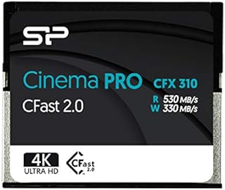 SP 256GB CFast2.0 CinemaPro CFX310 Memory Card, 3500X and up to 530MB/s Read, MLC, for Blackmagic URSA Mini, Canon XC10/1D X Mark II and More