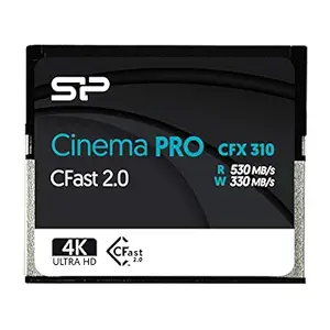 Silicon Power Cinema Pro 512GB CFast 2.0 Memory Card, Up to 530MB/s Read 330MB/s Write, 4K Ultra HD Video Recording for Cinematographer Filmmaker Content Creator