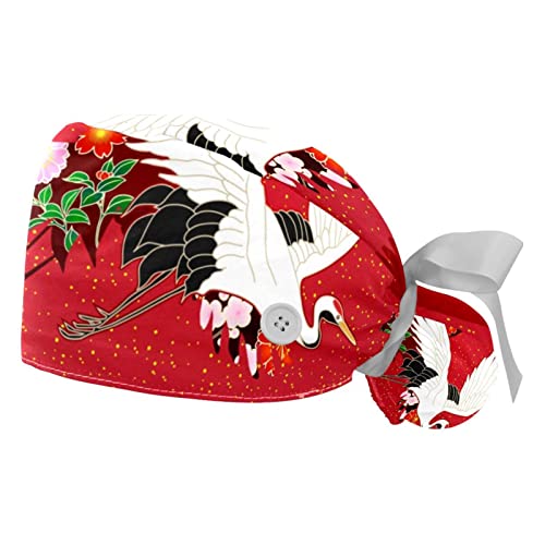 Chapeaux bouffants Grue Japonaise JDEZ lot de 2 casquettes de travail
