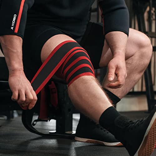 Kobo Competetion Power Lifting Knee Wraps with Wrist Support