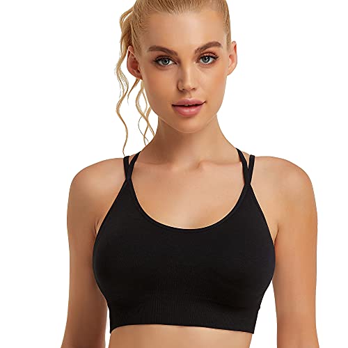Image of GXXGE Padded Racerback Sports Bras for Women High Impact Workout Yoga Gym Activewear Fitness Bra