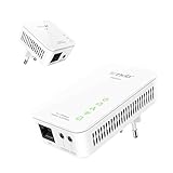 Tenda PW201A + P200 Kit adaptador Powerline Wi-Fi (300 Mbps Wifi Repetidor, 200 Mbps Power Line)