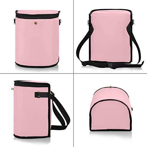 Image of Wudan Small Car Trash Can Pink Accessories for Garbage Storage Organizer with Lid Waterproof Portable Auto and Truck Interior Seat Bin