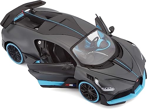 Image of LONGMIRE Metal Pull Back Diecast Car Pull Back Model with Sound Light Boys Gifts Toys for Kids Pack of 1, Multicolor (Bugatti Divo)