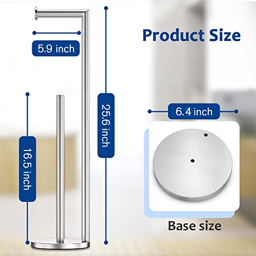 image for Batoliet Brushed Nickel Toilet Paper Holder Stand, Bathroom Toilet Pap