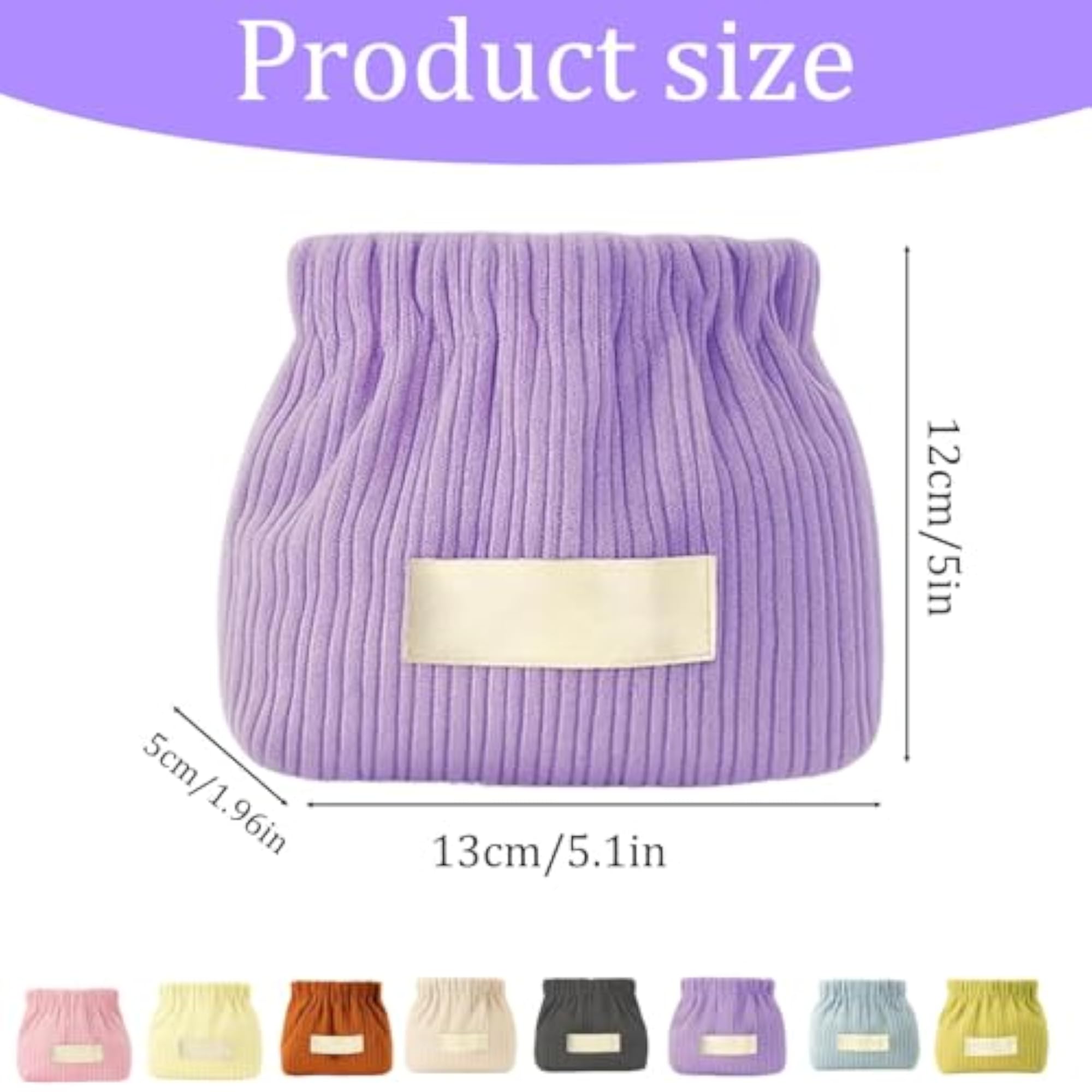 8 Pack Corduroy Elastic Hair Tie Organizer