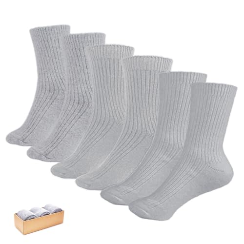 CHAO RAN Wool Cashmere Socks for Men Winter Warm Male Socks Thick Soft Dress Crew Socks 3 Pairs2