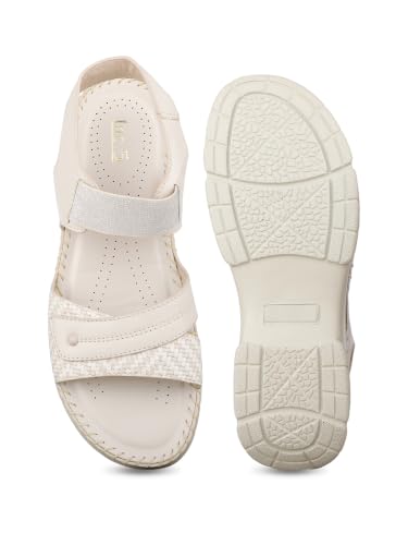 Image of Inc.5 Womens Beige Casual Solid Round Toe Sandals