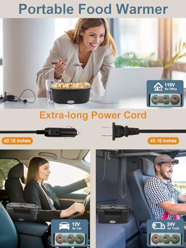 Image of Heated Lunch Box 80W Electric Food Warmer