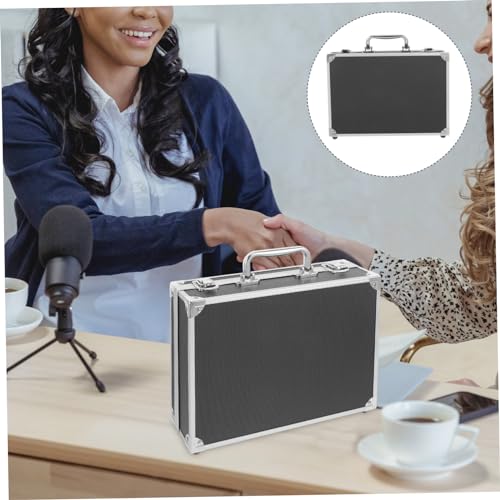 Portable Aluminum Tool Box with Sponge Lining Metal Briefcase for Storage of Tools Documents for Home Use and Organization4