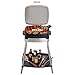 Gerlach GL 6611 - Barbecue elettrico, 2500 W, 2 in 1, grill da tavolo e da terra, con superficie piastra, 40 x 36 cm, piastra con due piastre riscaldanti, argento, blach, Large