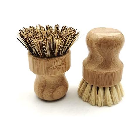 ZARSIO Dish Brush Set, Sisal & Palm Dish Brush Cleaning Scrub Brush Household Pot Scrubber Brush for Cleaning Pots, Pans and Vegetables Cover