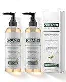 Lot de 2 huile corporelle liftante au collagène (100ml), Romarin Huile Corps Hydratante, Anti Cellulite Anti vergetures et Hydratant raffermissant body oil pour Ventre, Jambes, Bras et Cou