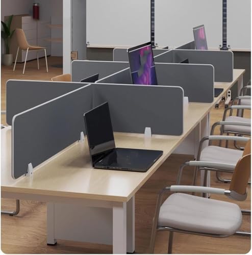 Panneau de confidentialité pour bureau isolant phonique gris 80cm